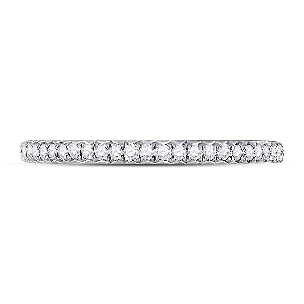 Radiant Love 14kt White Gold Womens Round Diamond Eternity Wedding Band 3/8 Cttw - Splendid Jewellery