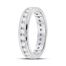Load image into Gallery viewer, Radiant Love 14kt White Gold Womens Round Diamond Eternity Wedding Band - Second Side View