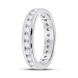 Radiant Love 14kt White Gold Womens Round Diamond Eternity Wedding Band - Splendid Jewellery