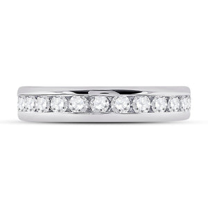 Radiant Love 14kt White Gold Womens Round Diamond Eternity Wedding Band - Splendid Jewellery