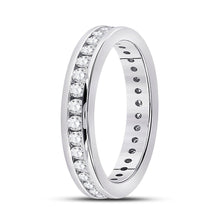Load image into Gallery viewer, Radiant Love: 14kt White Gold Womens Round Diamond Eternity Wedding Band 7/8 Cttw - Splendid Jewellery
