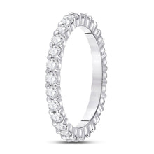 Load image into Gallery viewer, Radiant Love: 14kt White Gold Womens Round Diamond Eternity Wedding Band - Splendid Jewellery