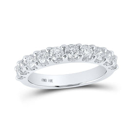 Radiant Love | 14kt White Gold Womens Round Diamond Wedding Band 1 - 1/4 Cttw | Splendid Jewellery - Splendid Jewellery