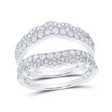 Load image into Gallery viewer, Radiant Love 14kt White Gold Womens Round Diamond Wrap Enhancer Wedding Band - Splendid Jewellery