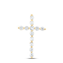 Load image into Gallery viewer, Radiant Love: 14kt Yellow Gold Diamond Cross Pendant - Splendid Jewellery