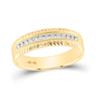 Radiant Love 14kt Yellow Gold His Hers Diamond Cluster Wedding Set - Side View