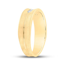 Load image into Gallery viewer, Radiant Love: 14kt Yellow Gold Men's Round Diamond Wedding Band Ring - Splendid Jewellery