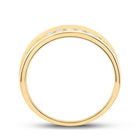 Radiant Love: 14kt Yellow Gold Men's Round Diamond Wedding Band Ring - Splendid Jewellery