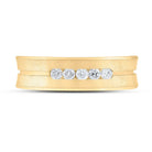 Radiant Love: 14kt Yellow Gold Men's Round Diamond Wedding Band Ring - Splendid Jewellery