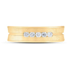 Radiant Love: 14kt Yellow Gold Men's Round Diamond Wedding Band Ring - Splendid Jewellery