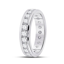 Load image into Gallery viewer, Radiant Love 2 Carat Diamond Eternity Wedding Band in 14kt White Gold - Second Side View