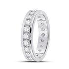 Radiant Love 2 Carat Diamond Eternity Wedding Band in 14kt White Gold - Second Side View