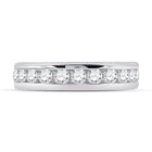 Radiant Love 2 Carat Diamond Eternity Wedding Band in 14kt White Gold - Front View