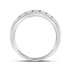 Radiant Love 2 Carat Diamond Eternity Wedding Band in 14kt White Gold - Side View
