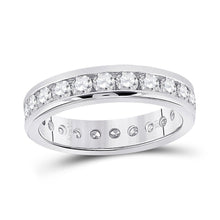 Load image into Gallery viewer, Radiant Love 2 Carat Diamond Eternity Wedding Band in 14kt White Gold - Top View