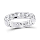 Radiant Love 2 Carat Diamond Eternity Wedding Band in 14kt White Gold - Top View