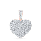 Radiant Love Affair: 10kt Rose Gold Diamond Heart Pendant - Splendid Jewellery