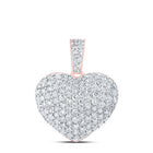 Radiant Love Affair: 10kt Rose Gold Diamond Heart Pendant - Splendid Jewellery