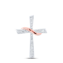 Load image into Gallery viewer, Radiant Love and Faith Diamond Cross Pendant  Top View from Splendid Jewellery