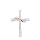 Radiant Love and Faith Diamond Cross Pendant  Top View from Splendid Jewellery