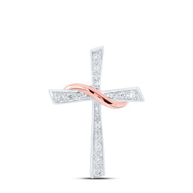 Radiant Love and Faith Diamond Cross Pendant  Top View from Splendid Jewellery