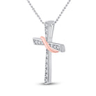 Radiant Love and Faith Diamond Cross Pendant - Splendid Jewellery