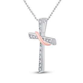 Radiant Love and Faith Diamond Cross Pendant  Side View from Splendid Jewellery