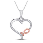 Radiant Love & Awareness Diamond Pendant | 10kt Two - tone Gold 1/10 Cttw | Splendid Jewellery - Splendid Jewellery