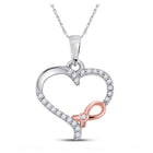Radiant Love & Awareness Diamond Pendant | 10kt Two - tone Gold 1/10 Cttw | Splendid Jewellery - Splendid Jewellery