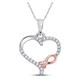 Radiant Love & Awareness Diamond Pendant | 10kt Two - tone Gold 1/10 Cttw | Splendid Jewellery - Splendid Jewellery