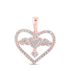 Radiant Love Diamond Angel Heart Pendant - Splendid Jewellery