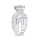 Radiant Love Diamond Cluster Bridal Wedding Engagement Ring - Alternate view 2 from Splendid Jewellery