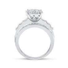 Load image into Gallery viewer, Radiant Love Diamond Cluster Bridal Wedding Engagement Ring - Splendid Jewellery
