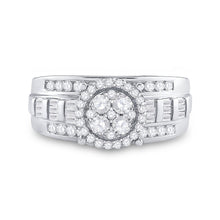 Load image into Gallery viewer, Radiant Love Diamond Cluster Bridal Wedding Engagement Ring - Alternate view 4 from Splendid Jewellery