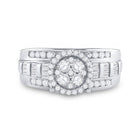 Radiant Love Diamond Cluster Bridal Wedding Engagement Ring - Alternate view 4 from Splendid Jewellery