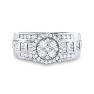 Radiant Love Diamond Cluster Bridal Wedding Engagement Ring - Splendid Jewellery