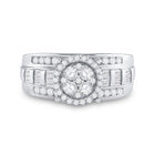 Radiant Love Diamond Cluster Bridal Wedding Engagement Ring - Splendid Jewellery