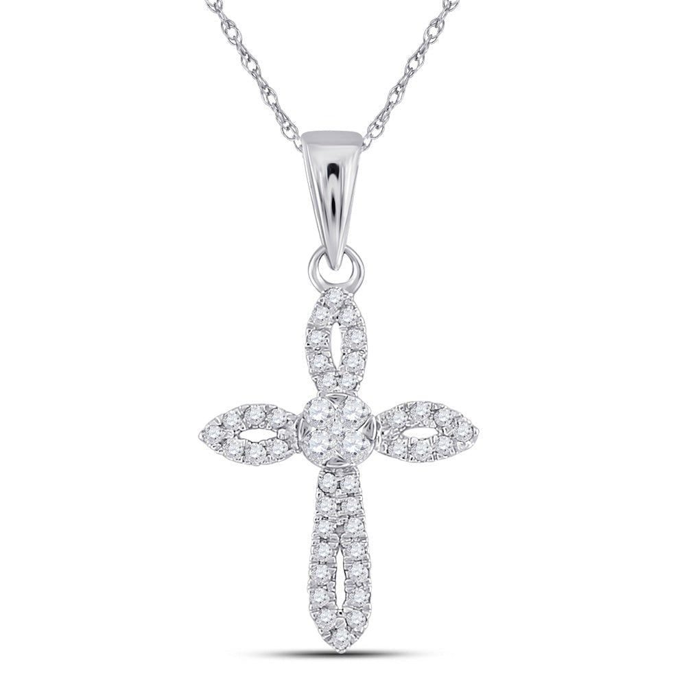Radiant Love Diamond Cross Pendant - Splendid Jewellery