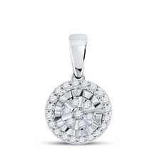 Load image into Gallery viewer, Radiant Love Diamond Halo Pendant - Top View