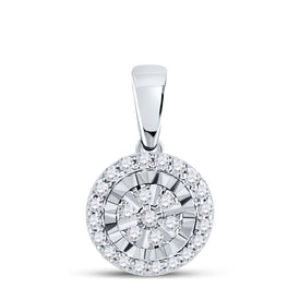 Radiant Love Diamond Halo Pendant - Top View