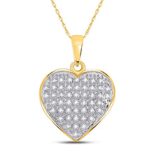 Load image into Gallery viewer, Radiant Love Diamond Heart Pendant - 10kt Yellow Gold Women's 1/6 Cttw - Splendid Jewellery