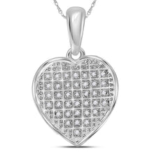 Load image into Gallery viewer, Radiant Love Diamond Heart Pendant  Top View from Splendid Jewellery