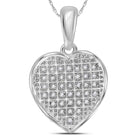 Radiant Love Diamond Heart Pendant  Top View from Splendid Jewellery