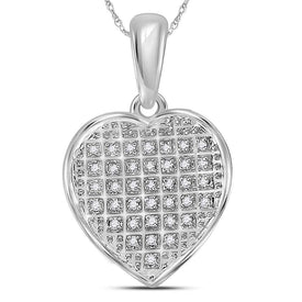 Radiant Love Diamond Heart Pendant  Top View from Splendid Jewellery