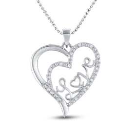 Radiant Love Diamond Heart Pendant  Top View from Splendid Jewellery