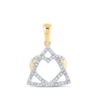 Radiant Love Diamond Heart Pendant in 10kt Yellow Gold - Splendid Jewellery