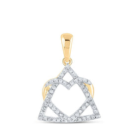 Radiant Love Diamond Heart Pendant in 10kt Yellow Gold - Splendid Jewellery