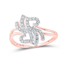 Load image into Gallery viewer, Radiant Love Diamond Heart Ring | 10kt Rose Gold Womens Round Diamond Heart Ring 1/3 Cttw - Splendid Jewellery
