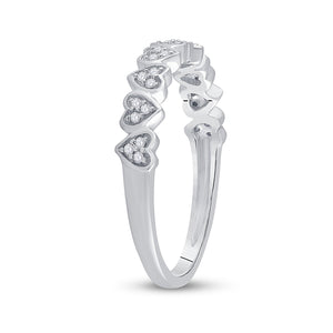 Radiant Love Diamond Heart Ring | 10kt White Gold Womens Round Diamond Heart Ring 1/10 Cttw | Splendid Jewellery - Splendid Jewellery