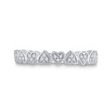 Load image into Gallery viewer, Radiant Love Diamond Heart Ring | 10kt White Gold Womens Round Diamond Heart Ring 1/10 Cttw | Splendid Jewellery - Splendid Jewellery